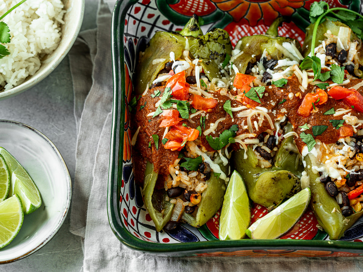 Stuffed Poblano with Mole