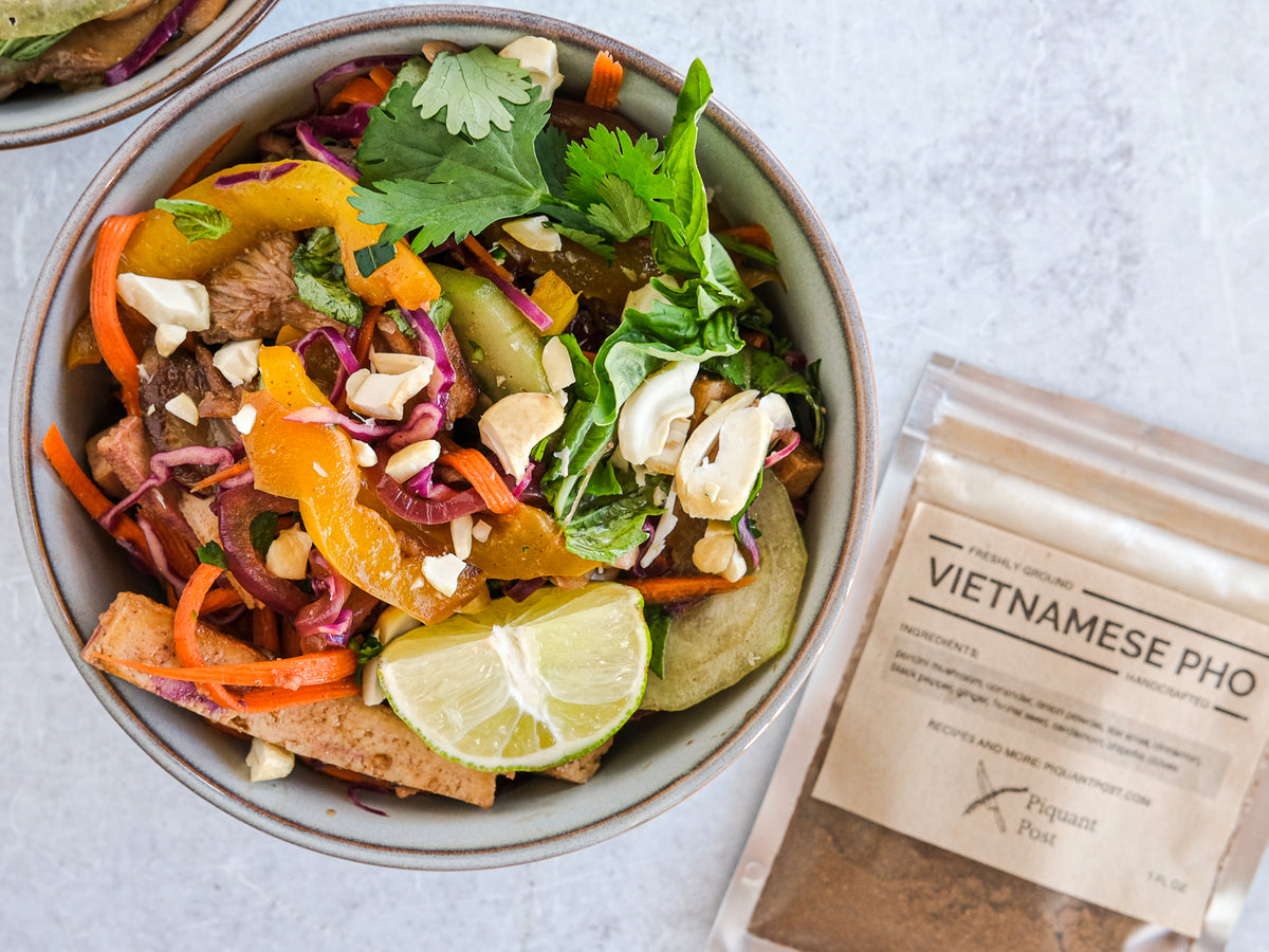 Pho Spiced Mushroom and Tofu Salad