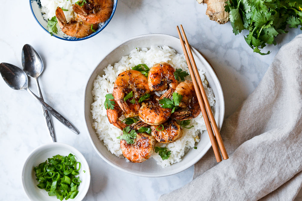 Cumin Shrimp with Garlic Rice