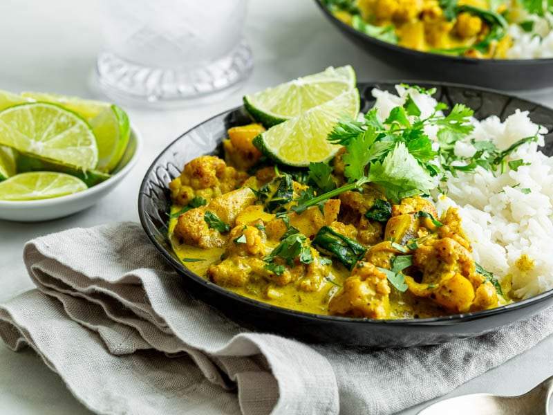 Creamy Thai Curried Cauliflower