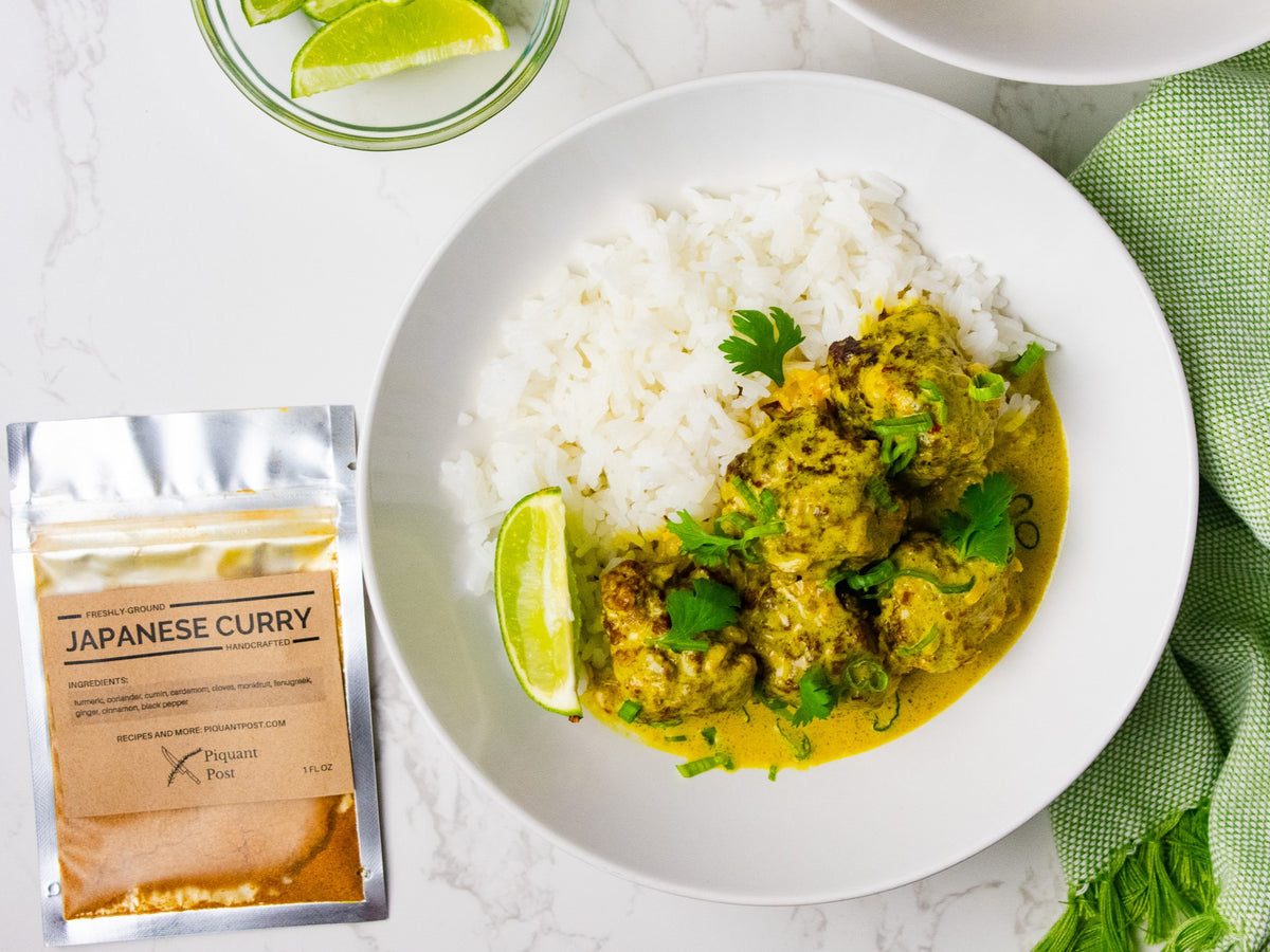 Japanese Curry Meatballs with Jasmine Rice