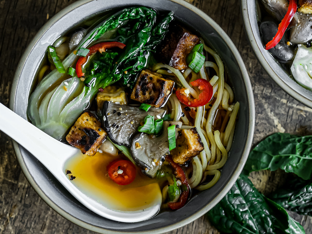 Hawaiian Mushroom Noodle Soup
