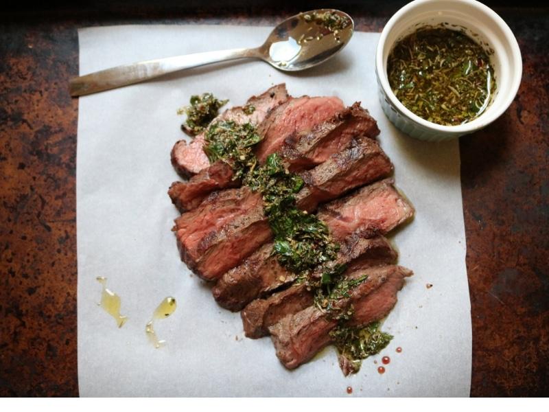 Steak With Chimichurri Sauce