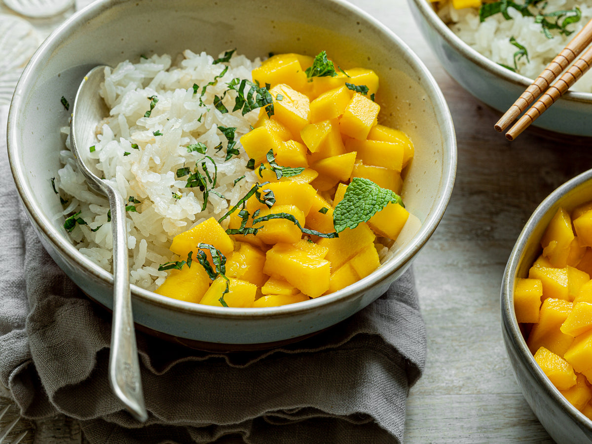 Coconut Rice with Mangoes