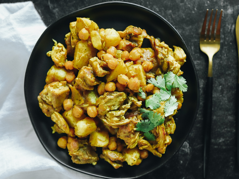 Trinidad Chicken Roti Caribbean Curry