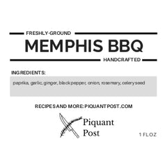 Piquant Post Memphis BBQ spice label